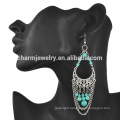 Top Selling Fashion Turquoise Tassel Vintage Drop Earrings Jewelry Design For Ladies SSEH037